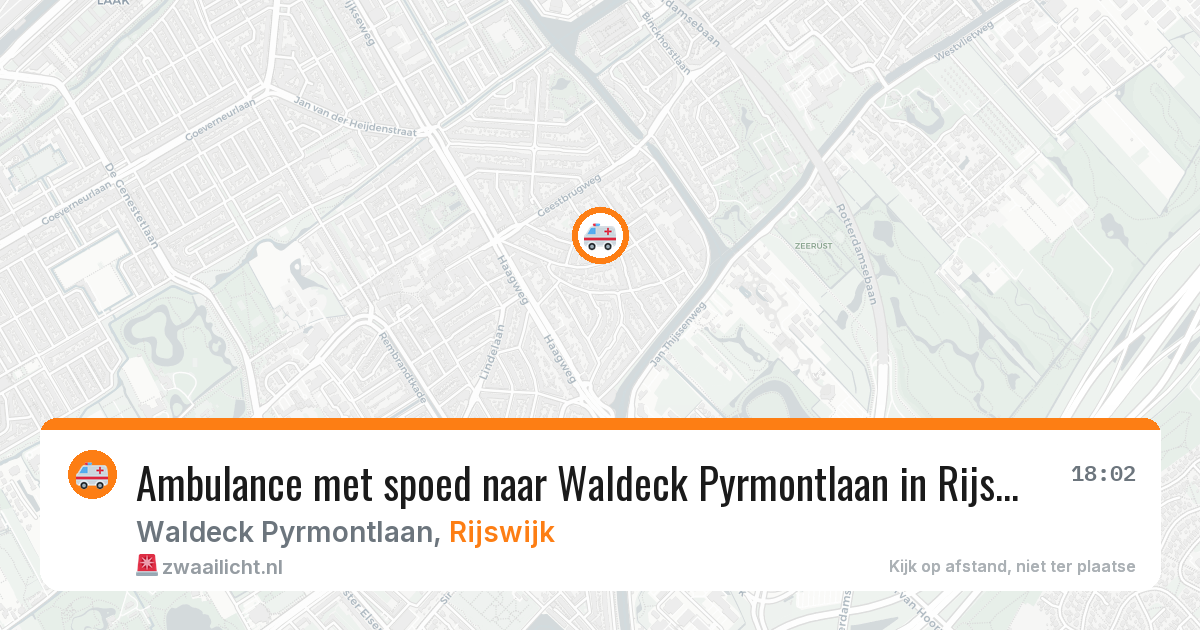 Ambulance met spoed naar Waldeck Pyrmontlaan in Rijswijk — 24 apr 2026