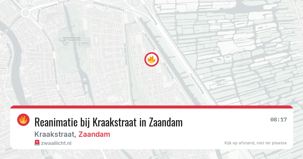 Reanimatie bij Kraakstraat in Zaandam — 19 mrt 2026