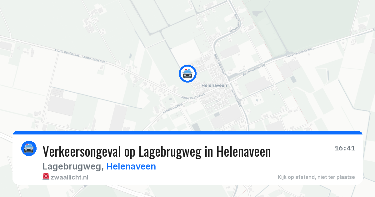 Verkeersongeval op Lagebrugweg in Helenaveen — 19 mei 2026