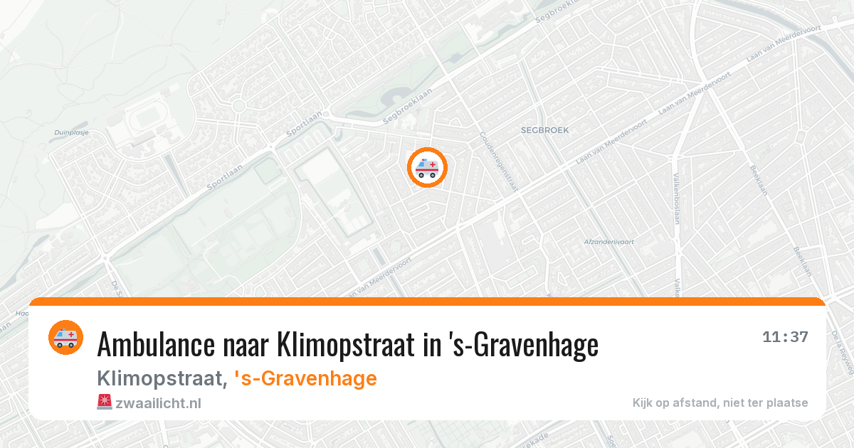 Ambulance naar Klimopstraat in 's-Gravenhage — 25 jul 2026