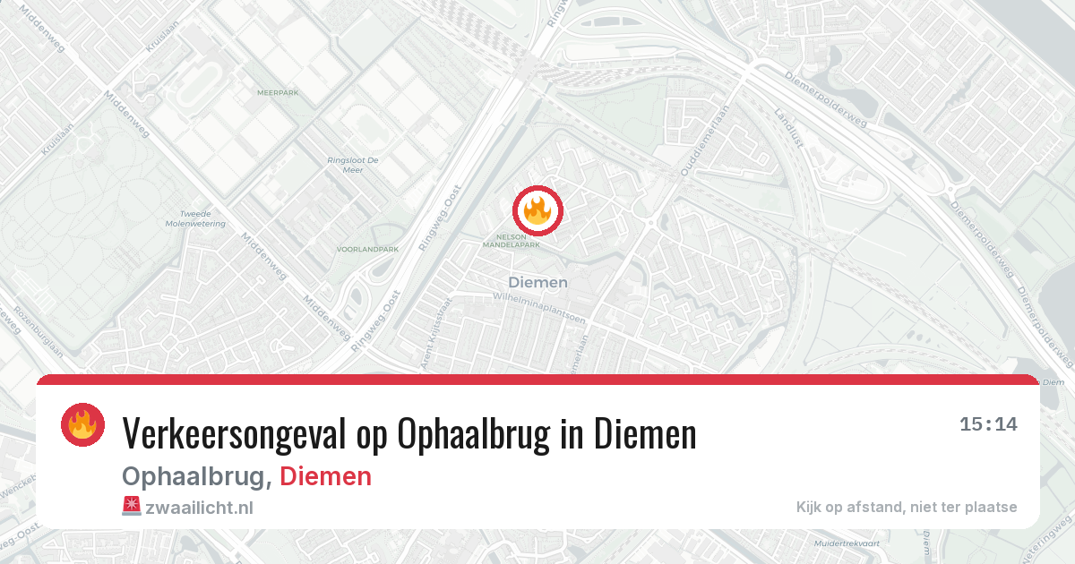 Verkeersongeval op Ophaalbrug in Diemen — 3 jun 2026
