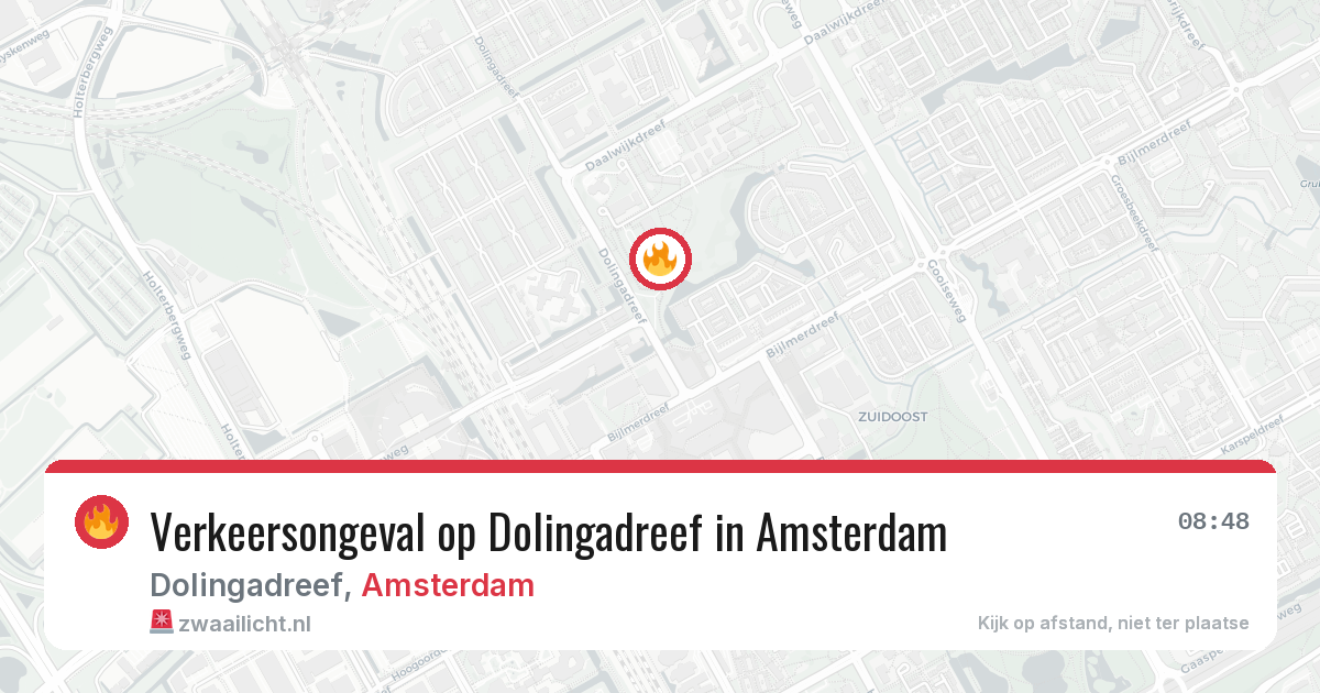 Verkeersongeval op Dolingadreef in Amsterdam — 19 jun 2026