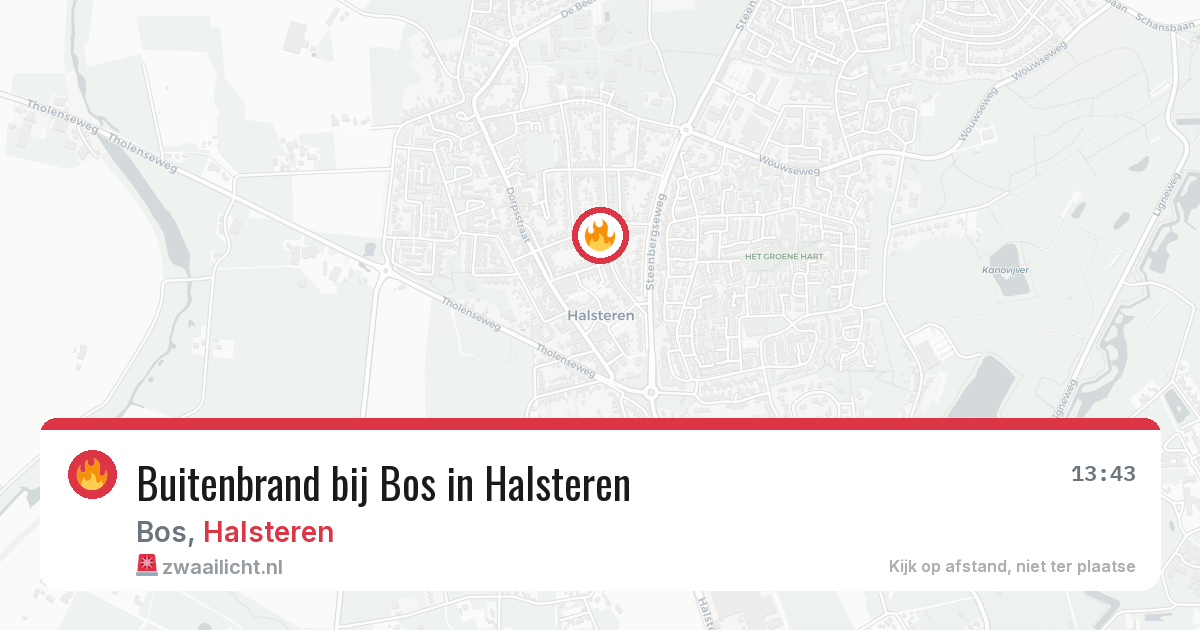 Buitenbrand bij Bos in Halsteren — 19 jun 2026
