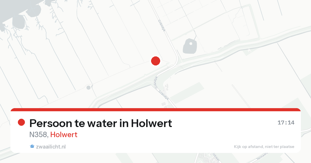 Persoon te water in Holwert — 21 aug 2026
