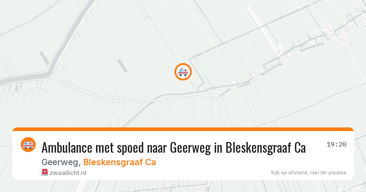 Ambulance met spoed naar Geerweg in Bleskensgraaf Ca — 16 jun 2026