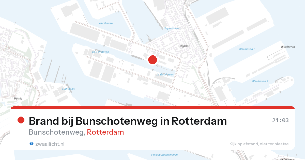 Brand bij Bunschotenweg in Rotterdam — 27 aug 2026
