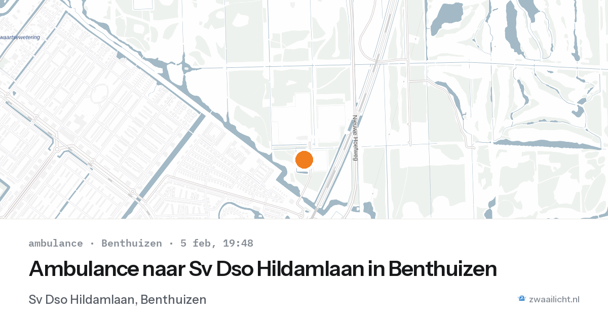 Ambulance naar Sv Dso Hildamlaan in Benthuizen — 5 feb 2026