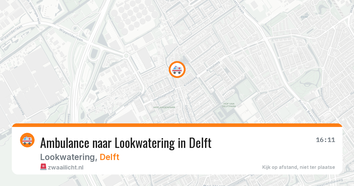 Ambulance naar Lookwatering in Delft — 3 mei 2026