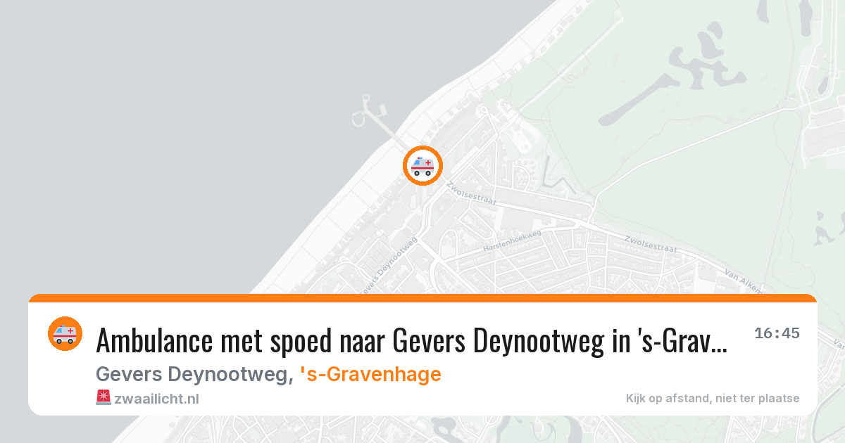 Ambulance met spoed naar Gevers Deynootweg in 's-Gravenhage — 12 aug 2026