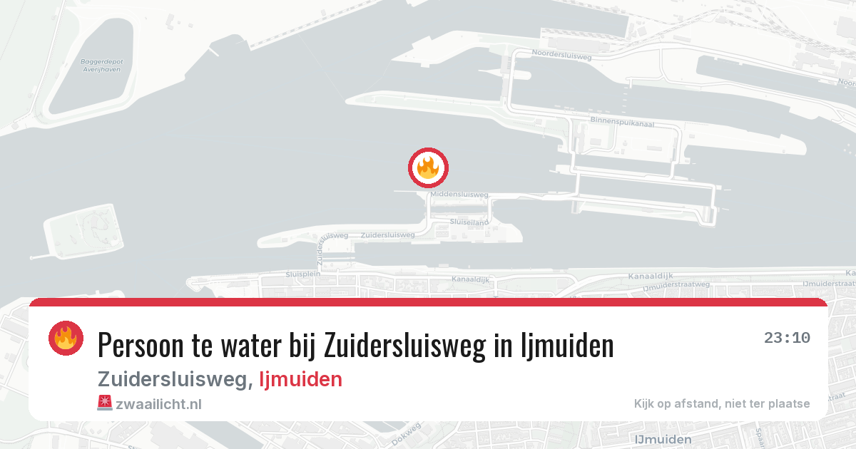 Persoon te water bij Zuidersluisweg in Ijmuiden — 26 mrt 2026