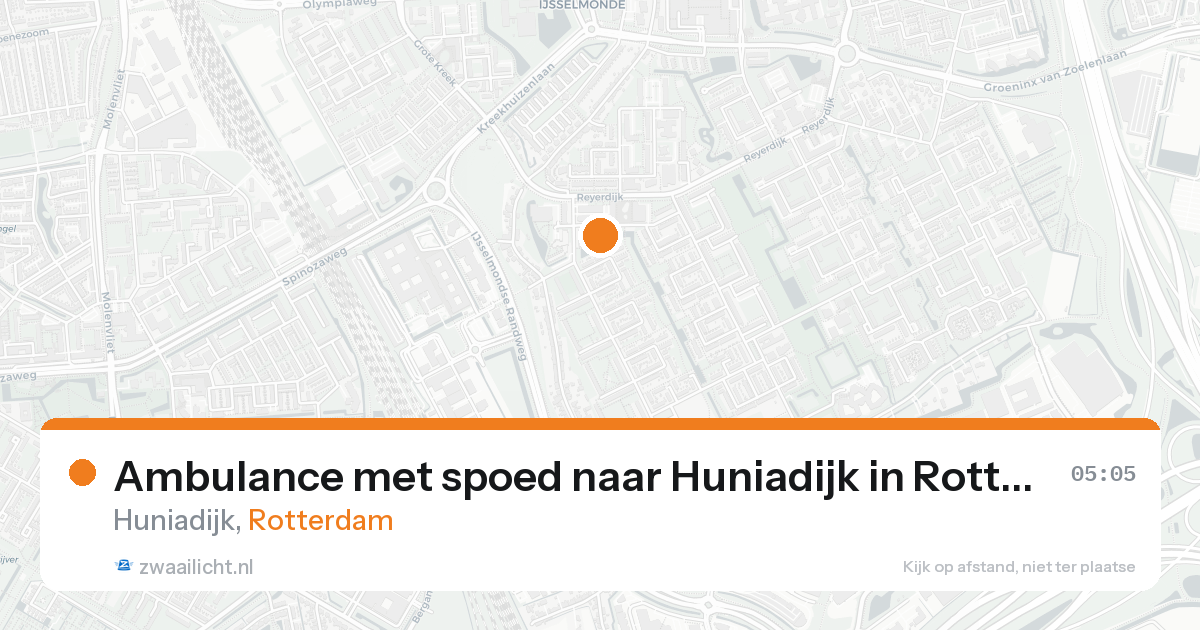 Ambulance met spoed naar Huniadijk in Rotterdam — 26 aug 2026