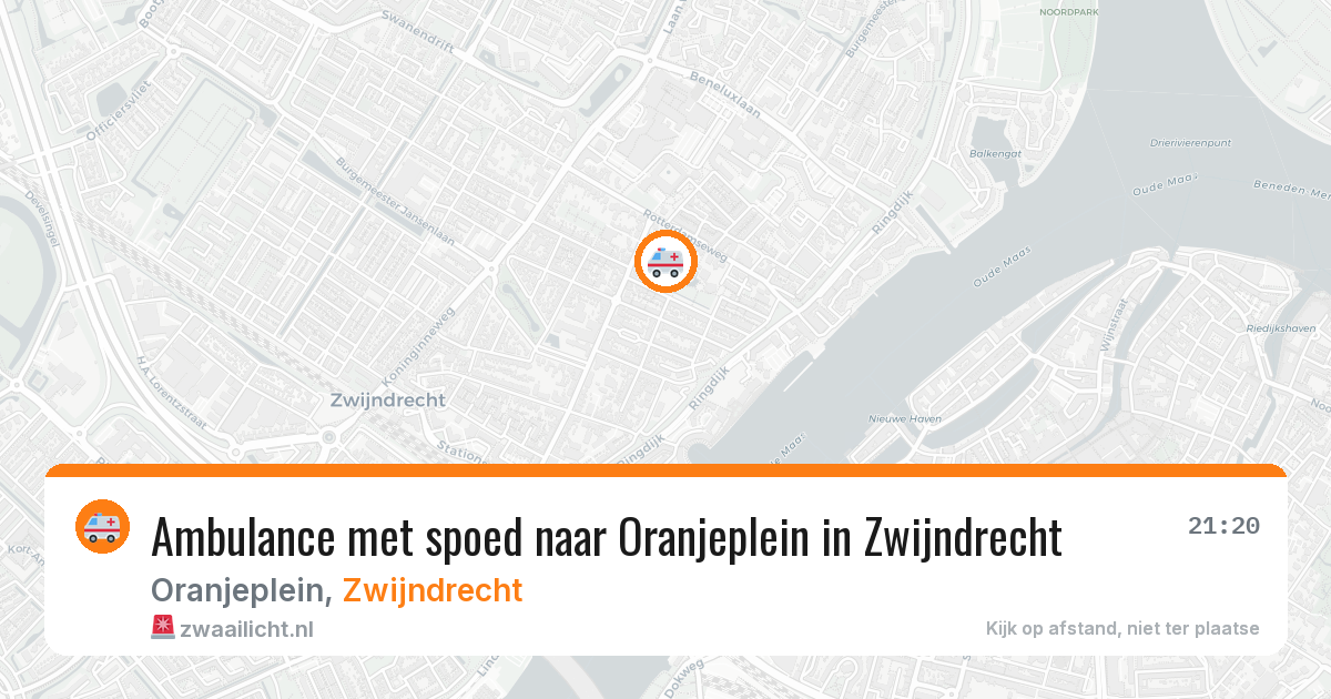 Ambulance met spoed naar Oranjeplein in Zwijndrecht — 14 jun 2026