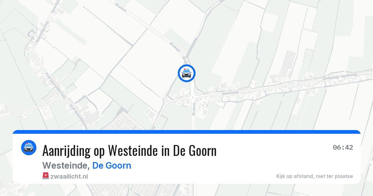Aanrijding op Westeinde in De Goorn — 9 jun 2026