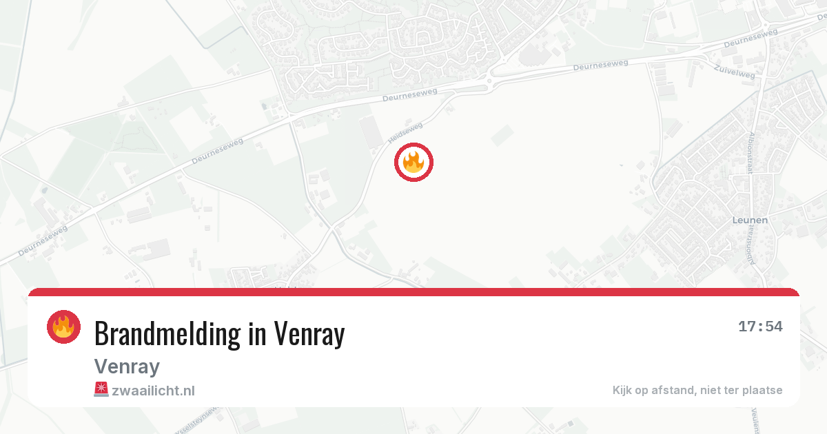 Brandmelding in Venray — 5 aug 2026