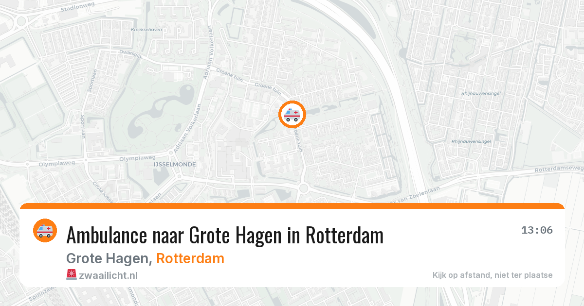 Ambulance naar Grote Hagen in Rotterdam — 3 mrt 2026