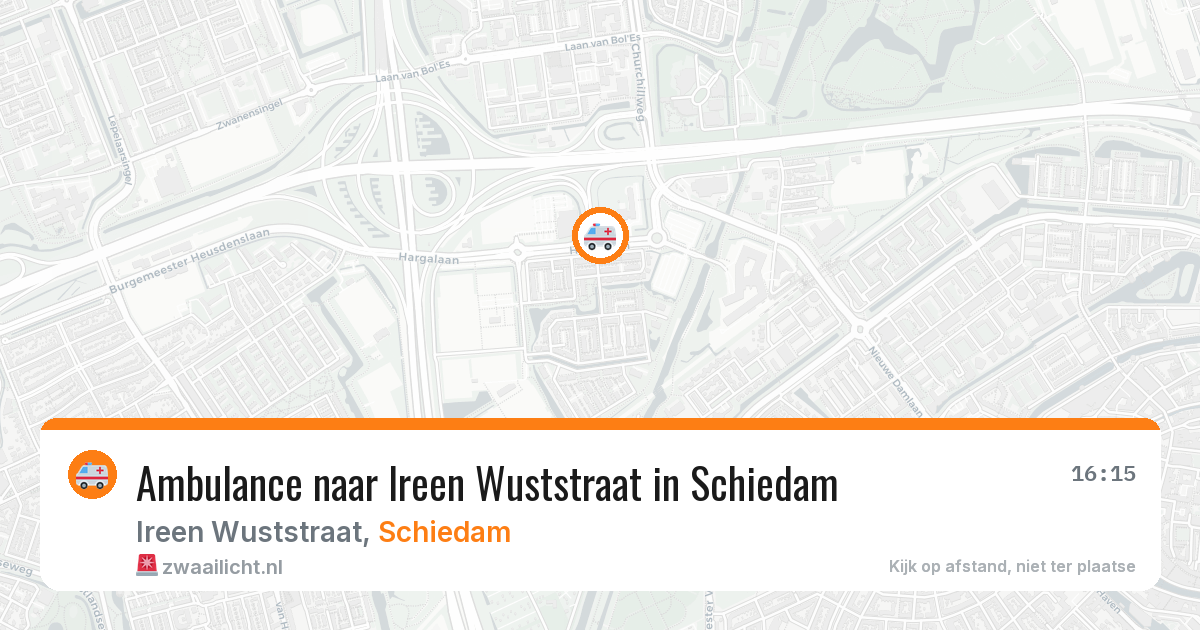 Ambulance naar Ireen Wuststraat in Schiedam — 29 jul 2026