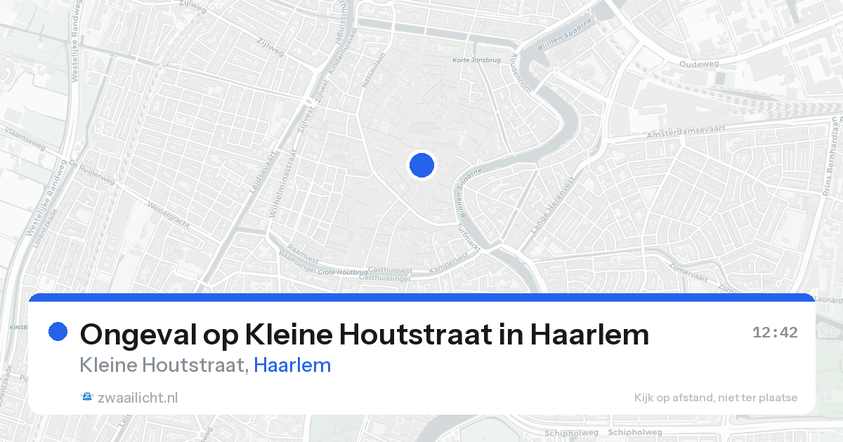 Ongeval op Kleine Houtstraat in Haarlem — 19 aug 2026