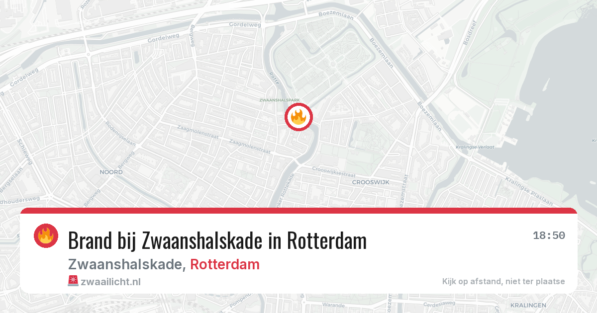 Brand bij Zwaanshalskade in Rotterdam — 23 jun 2026
