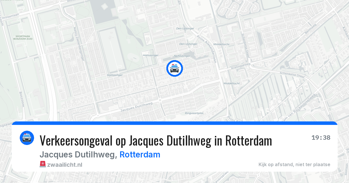 Verkeersongeval op Jacques Dutilhweg in Rotterdam — 7 jun 2026