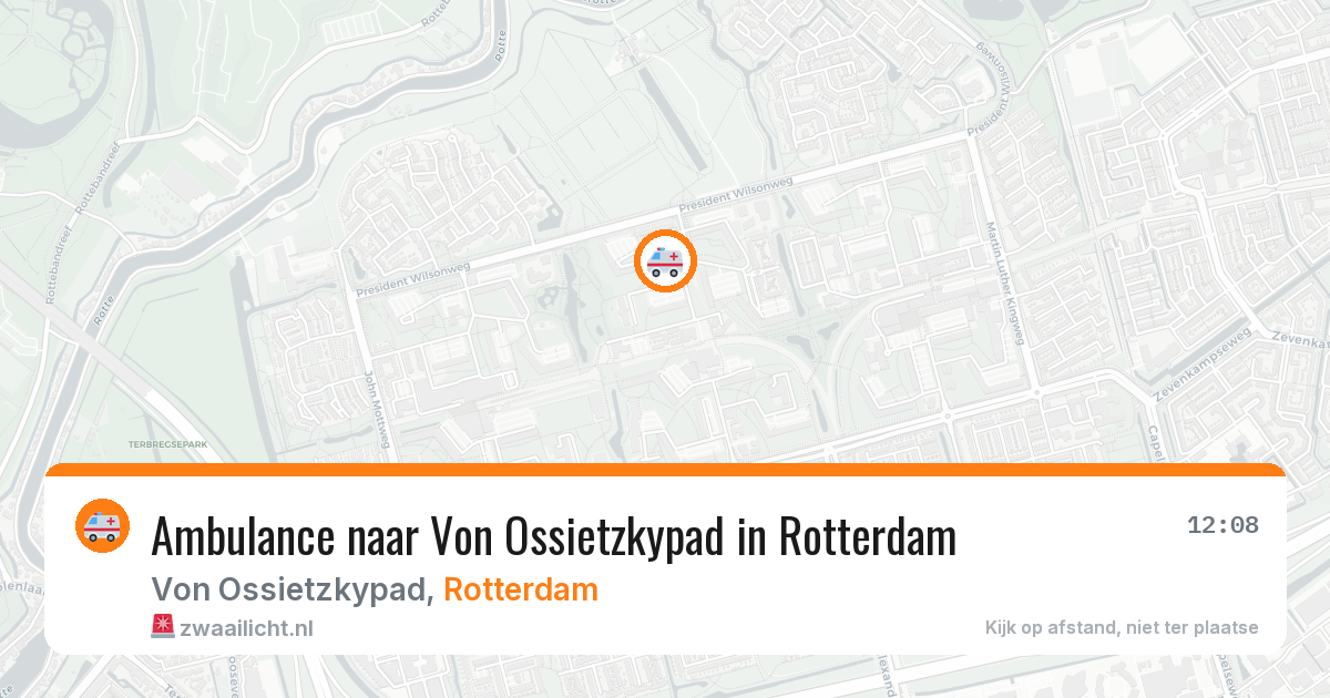 Ambulance naar Von Ossietzkypad in Rotterdam — 8 jun 2026