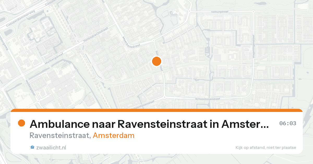 Ambulance naar Ravensteinstraat in Amsterdam — 29 mei 2026