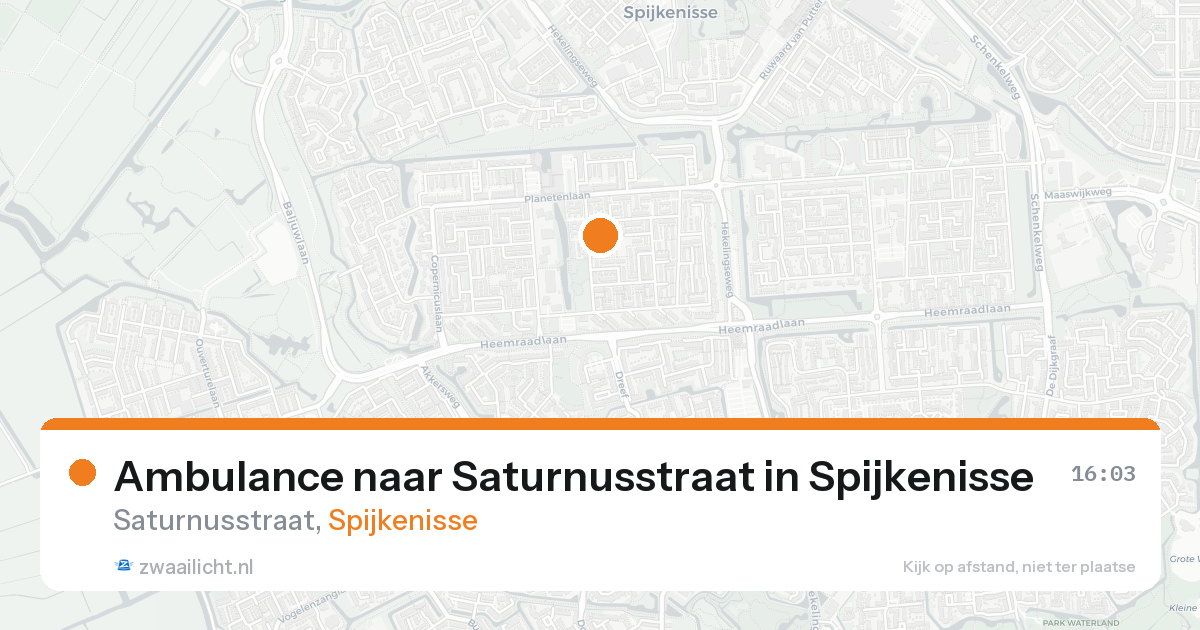 Ambulance naar Saturnusstraat in Spijkenisse — 4 jul 2026