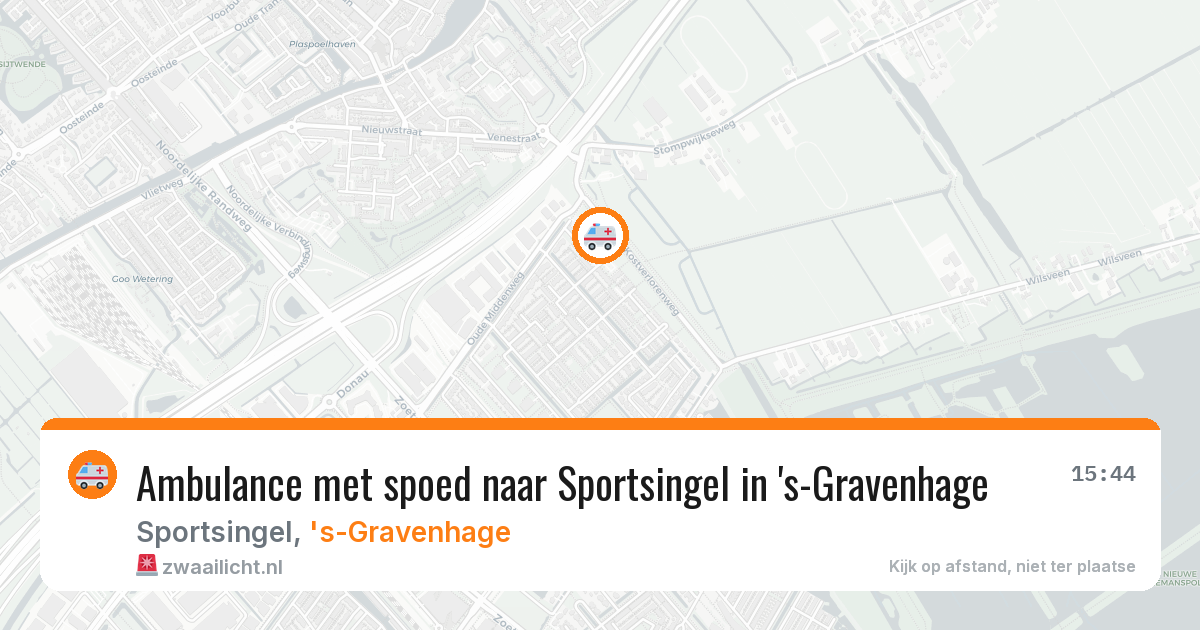 Ambulance met spoed naar Sportsingel in 's-Gravenhage — 19 jun 2026