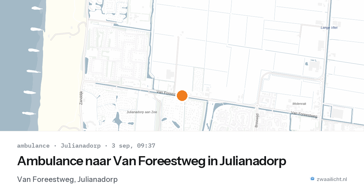 Ambulance naar Van Foreestweg in Julianadorp — 3 sep 2026