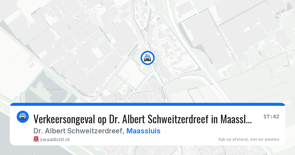 Verkeersongeval op Dr. Albert Schweitzerdreef in Maassluis — 5 mei 2026