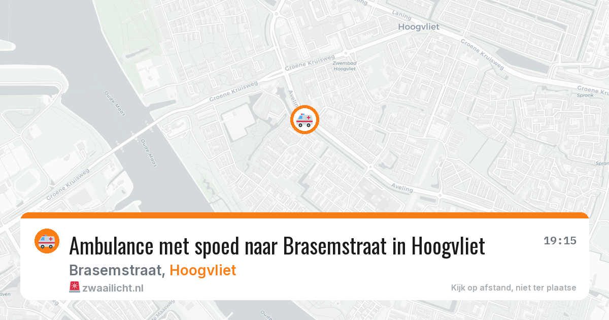 Ambulance met spoed naar Brasemstraat in Hoogvliet — 23 mei 2026