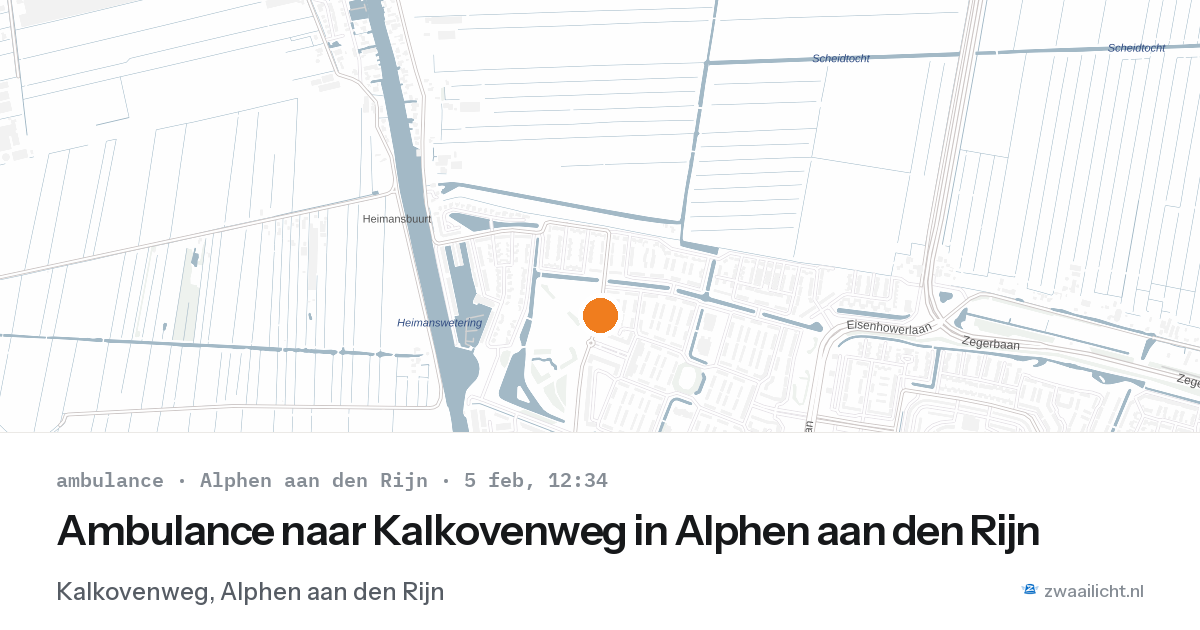 Ambulance naar Kalkovenweg in Alphen aan den Rijn — 5 feb 2026