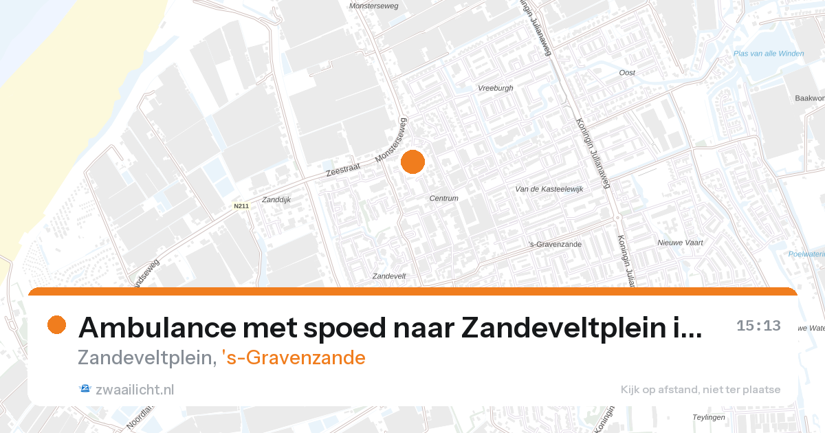 Ambulance met spoed naar Zandeveltplein in 's-Gravenzande — 28 aug 2026