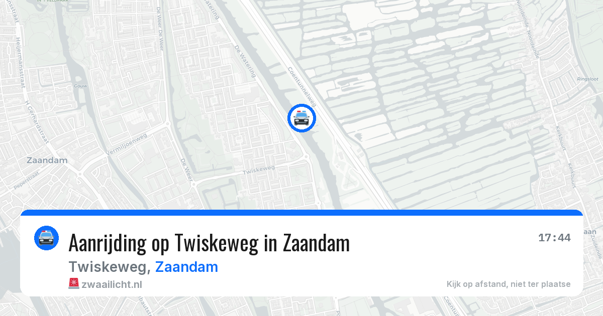 Aanrijding op Twiskeweg in Zaandam — 10 jun 2026