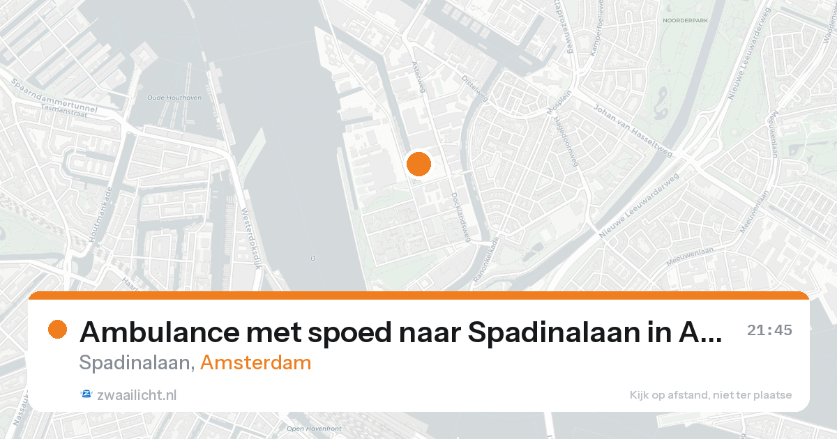 Ambulance met spoed naar Spadinalaan in Amsterdam — 16 aug 2026