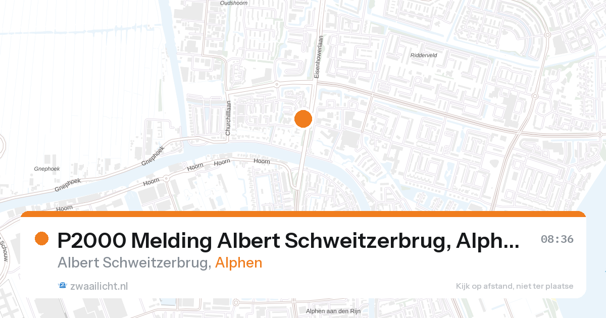 P2000 Melding Albert Schweitzerbrug, Alphen — 14 mei 2026