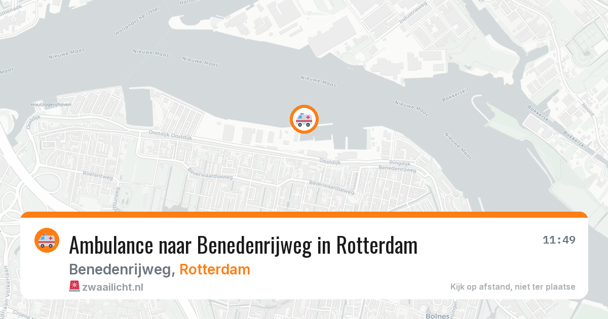 Ambulance naar Benedenrijweg in Rotterdam — 18 mrt 2026