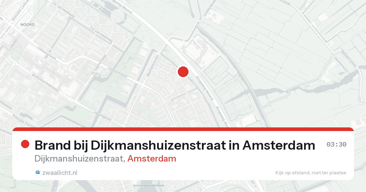 Brand bij Dijkmanshuizenstraat in Amsterdam — 25 aug 2026