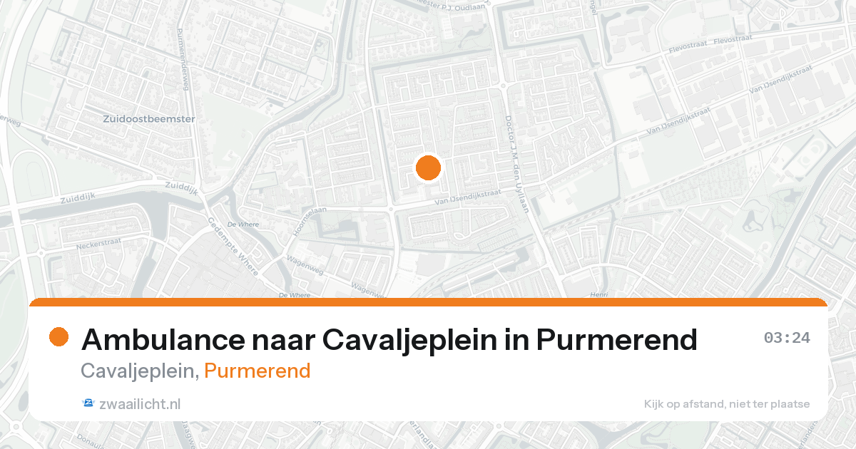Ambulance naar Cavaljeplein in Purmerend — 29 mei 2026