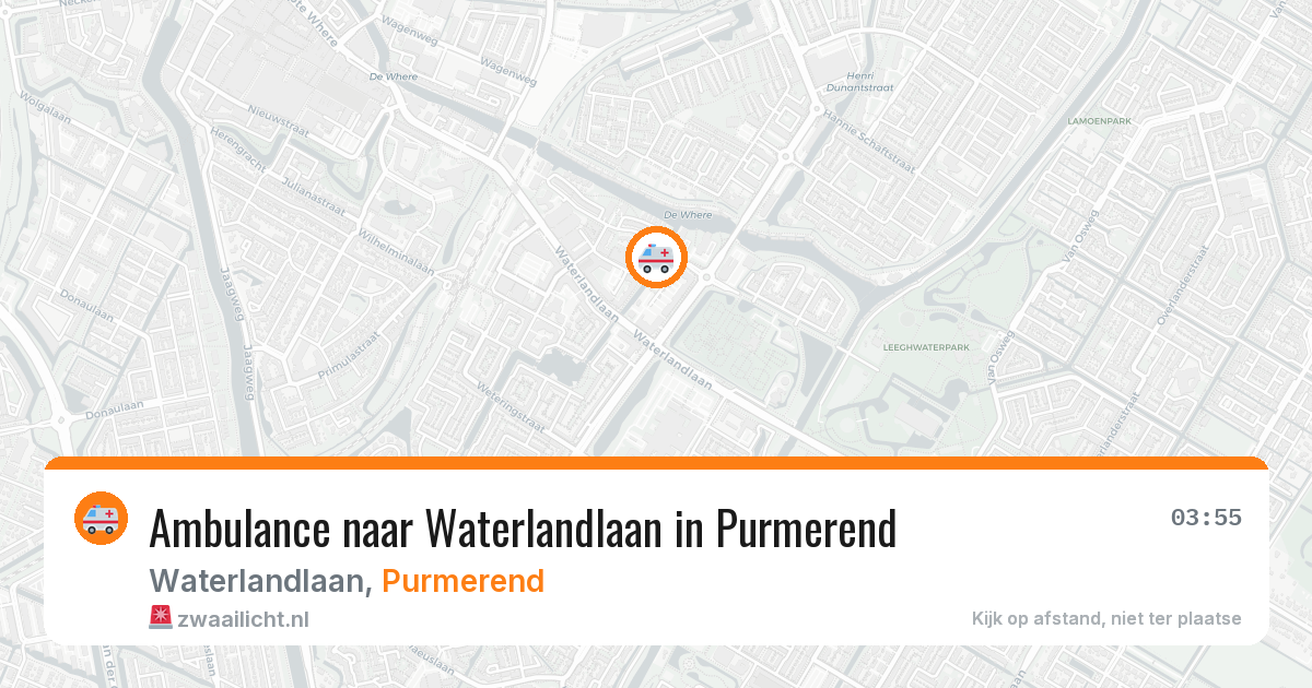 Ambulance naar Waterlandlaan in Purmerend — 21 apr 2026
