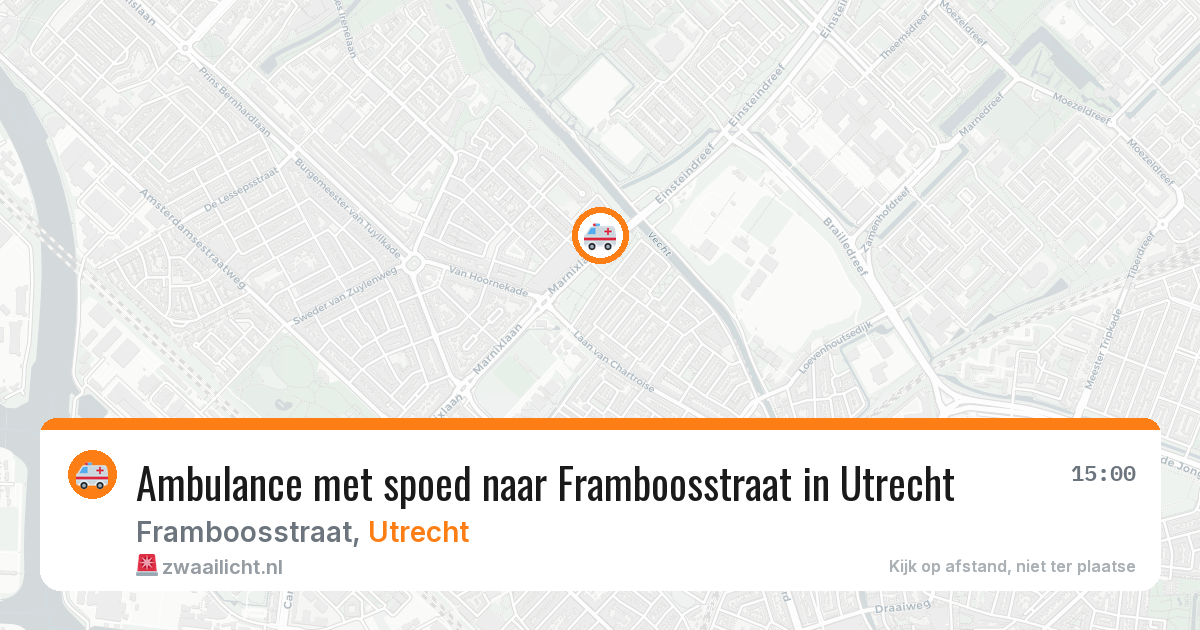 Ambulance met spoed naar Framboosstraat in Utrecht — 24 jun 2026