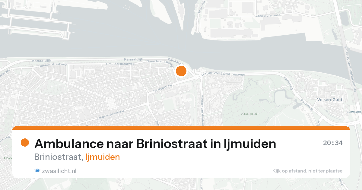 Ambulance naar Briniostraat in Ijmuiden — 21 aug 2026