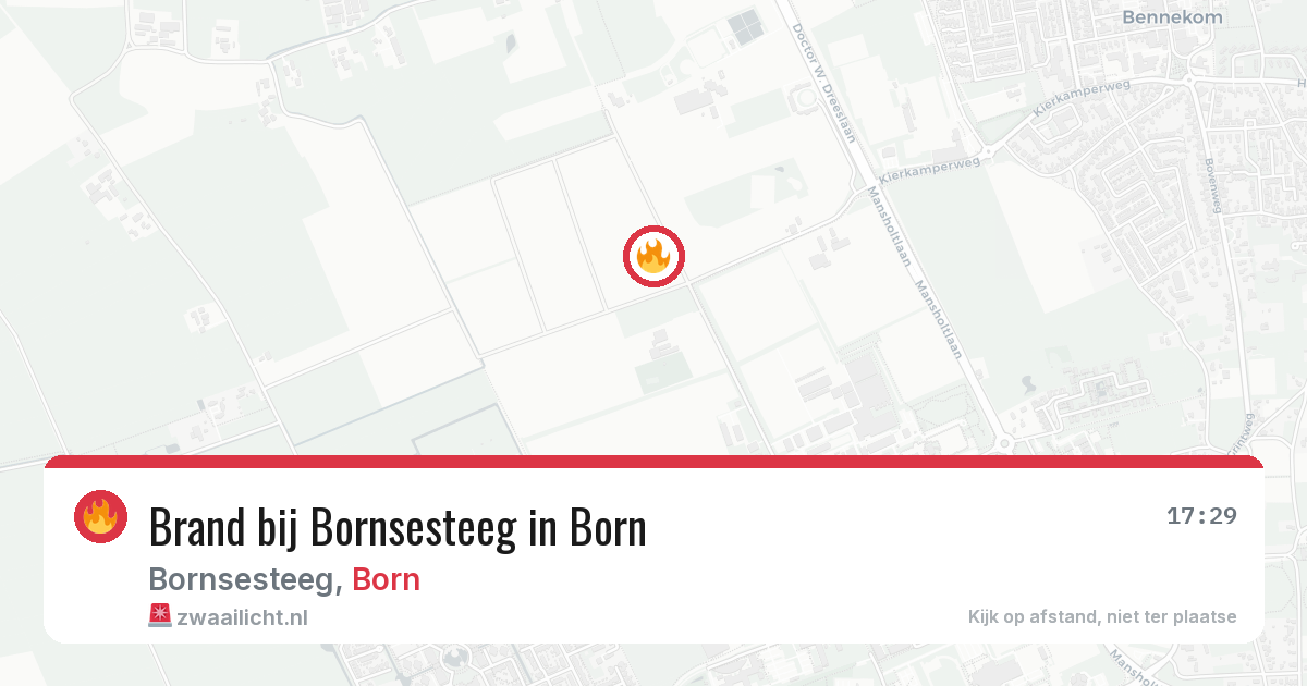 Brand bij Bornsesteeg in Born — 15 jul 2026