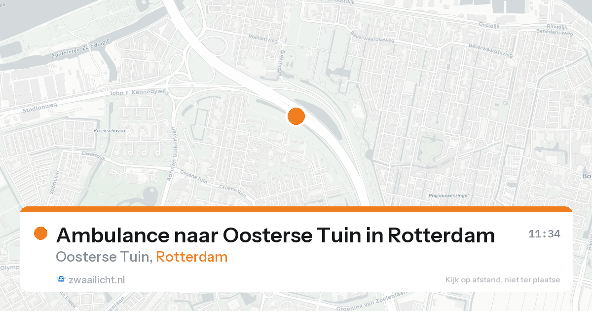 Ambulance naar Oosterse Tuin in Rotterdam — 19 aug 2026
