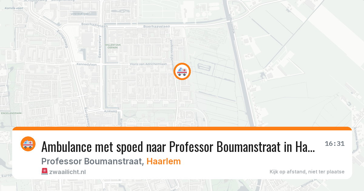 Ambulance met spoed naar Professor Boumanstraat in Haarlem — 1 feb 2026