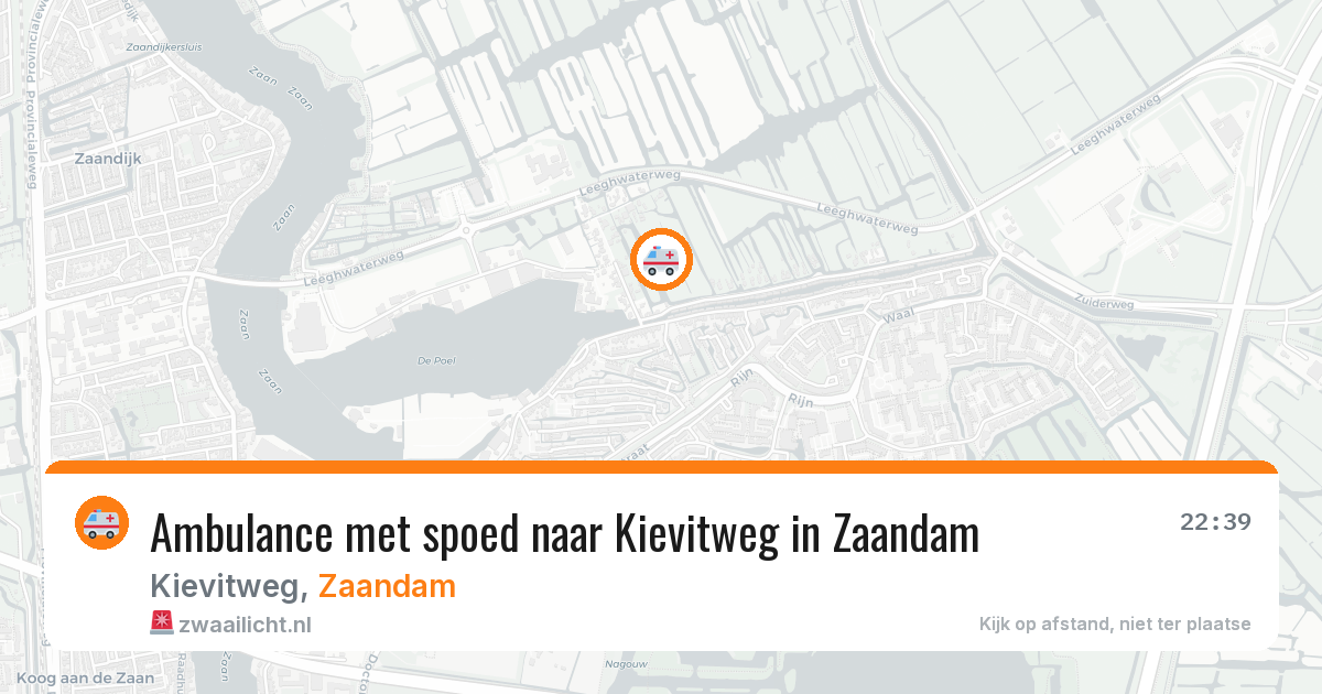 Ambulance met spoed naar Kievitweg in Zaandam — 6 jul 2026