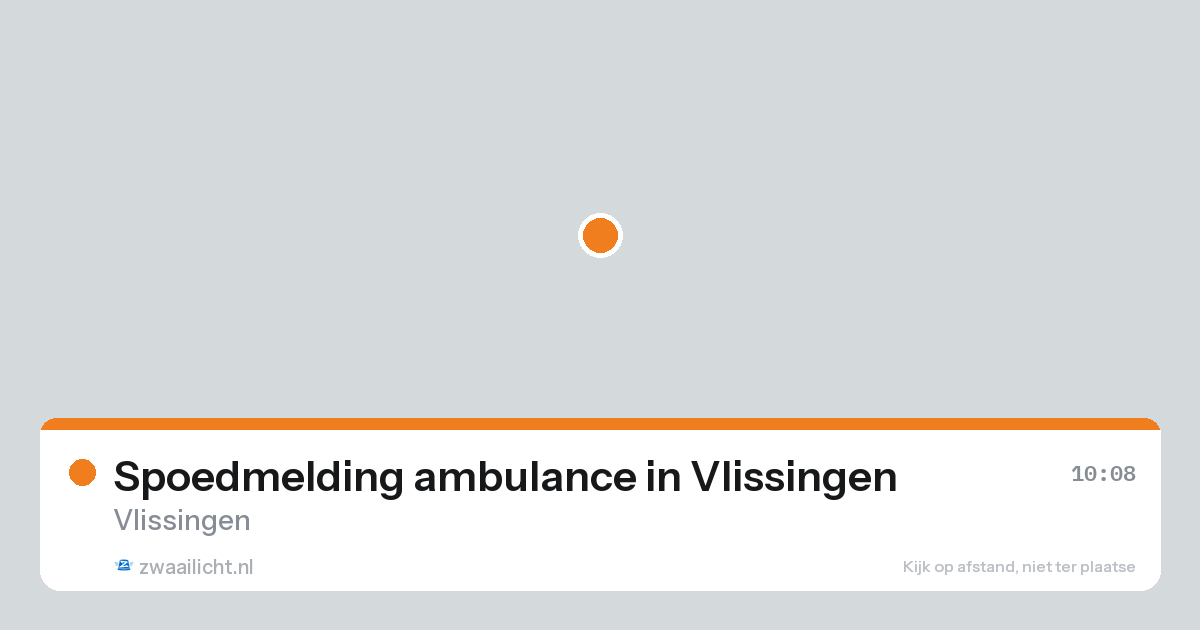 Spoedmelding ambulance in Vlissingen — 15 aug 2026