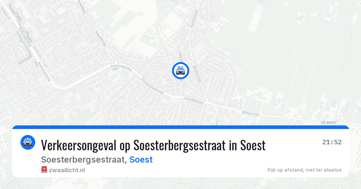 Verkeersongeval op Soesterbergsestraat in Soest — 21 mei 2026