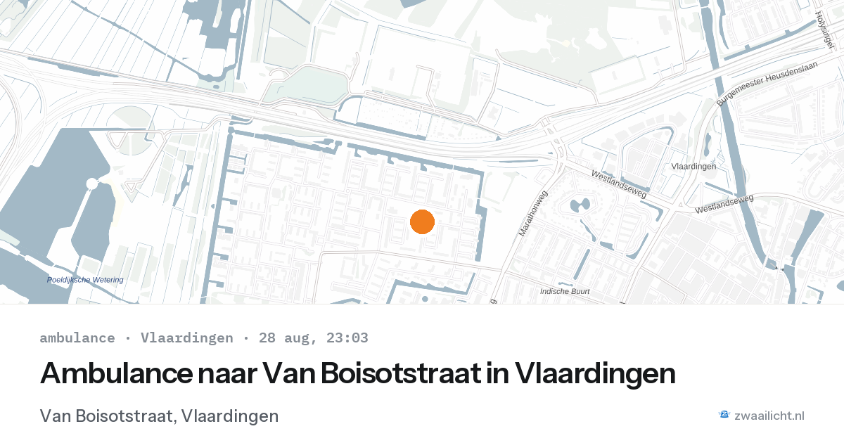 Ambulance naar Van Boisotstraat in Vlaardingen — 28 aug 2026