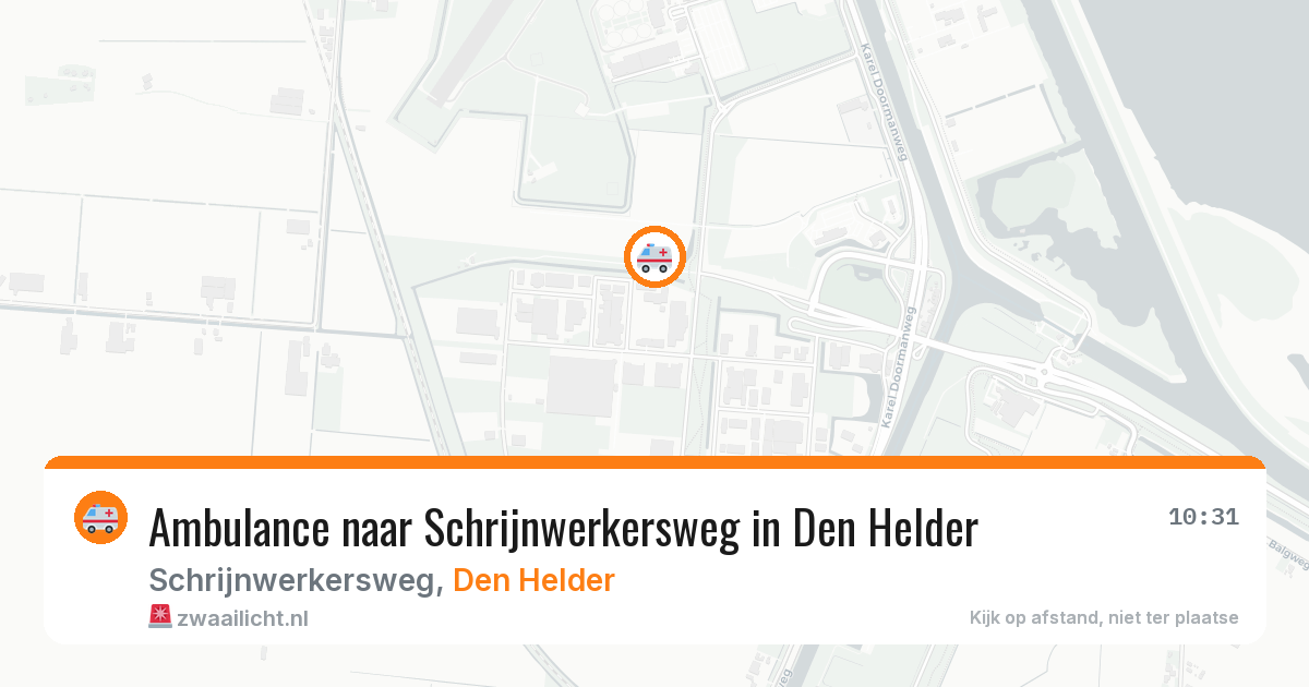Ambulance naar Schrijnwerkersweg in Den Helder — 6 jun 2026