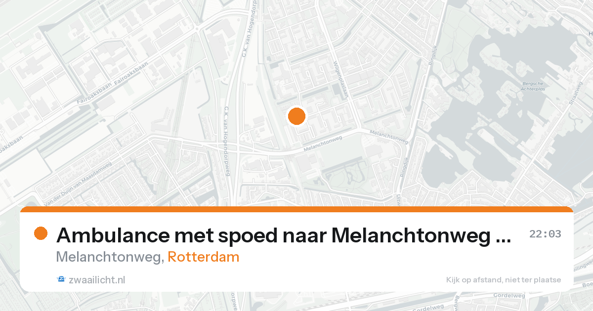 Ambulance met spoed naar Melanchtonweg in Rotterdam — 7 feb 2026